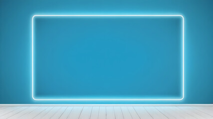 Blue Background Wall Podium Product Light Shadow. Generative AI