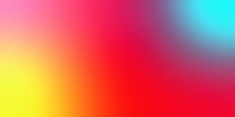 Abstract noise background with a blue and orange gradient for appealing and modern aesthetic Gradient red yellow orange green blue pink blur abstract background	
