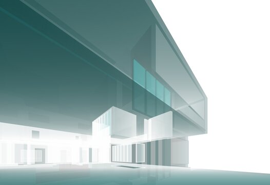 3d rendering of a modern building