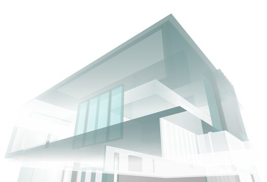 3d rendering of a modern building