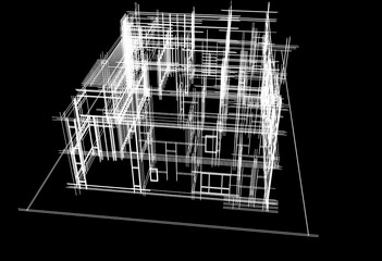 3d rendering of a modern building