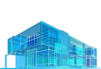 3d rendering of a modern building