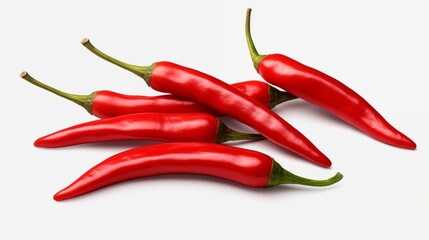 Chili peppers set. A bunch of chili peppers, red and hot peppers. Isolated on a transparent background.