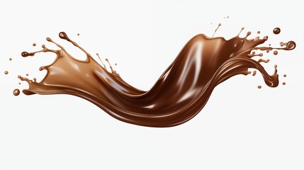 chocolate splash isolated on transparent background - food, drink, lifestyle, diet design element PBG cutout