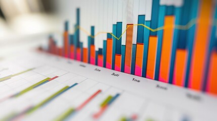Bar graph with a sharp increase in stock values on a clean white background, reflecting strong market performance.