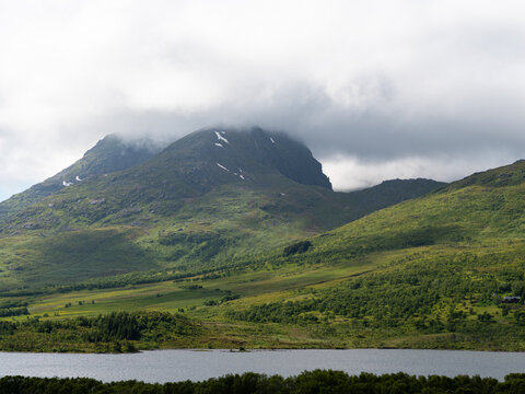 Mountain top in mist