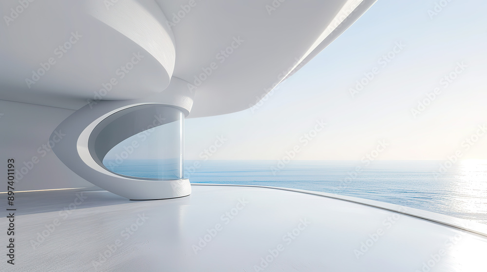 Canvas Prints minimalist abstract modern architecture by the seaside