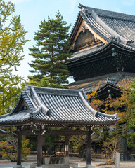 Ancient Buddhist temple architecture in Kyoto