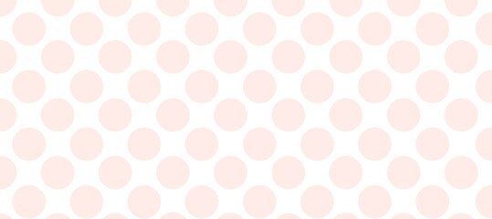 White seamless pattern with light pink polka dot