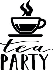 a cup of tea slogan vector design.
