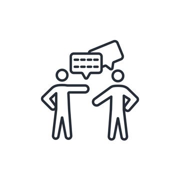 recommend clip art: debate icon. vector.Editable stroke.linear style sign for use web design,logo.Symbol illustration.