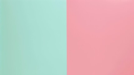 Fototapeta premium Minimalist background in pink and turquoise with geometric shapes, perfect for adding a pop of color to projects. Ideal for a modern, abstract touch with ample room for text