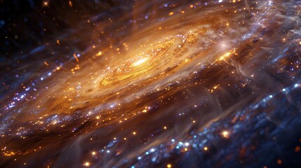 Naklejka premium Celestial Swirls: A Captivating Cosmic Explosion