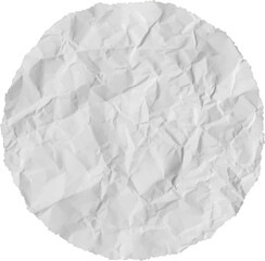 Circle made with crumpled  paper with ripped edge