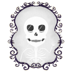 Set of witchcraft items. Collection of witchy magic equipment. Set of hand drawn illustrations. Halloween, Ghosts, potion, cat, hat, spider, web, grave.