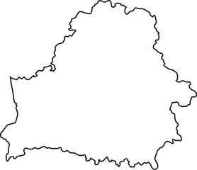 Map of Belarus, Outline Map Belarus vector Illustration, Map of Belarus with an outline. Belarus map.
