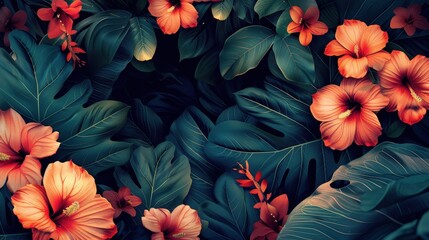 Vibrant Tropical Floral Abundance