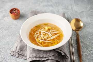 Korean soybean sprout soup. Kongnamul Guk.