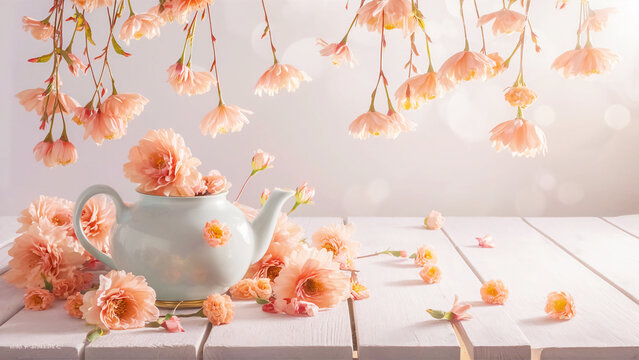 autumn leaves Japanese Garden Virtual Background for Streaming and Video Calls.Asian Concept Virtual Backgrounds, Japanese Garden, display product area ,Streaming, Video Calls