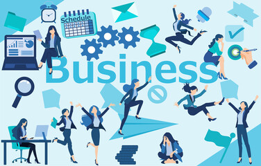 ビジネスの壁紙イラスト(アイキャッチ・サムネ)