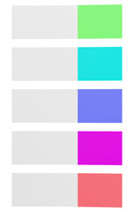 Fototapeta premium fünf bunte halbtransparente Klebestreifen