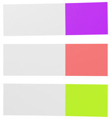 Fototapeta premium drei bunte halbtransparente Klebestreifen