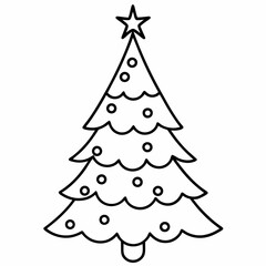 Stunning vector illustration of a Christmas tree on a white background ideal for holiday projects