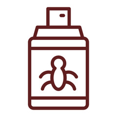 Pesticide Spray Vector Line Maroon Icon Design
