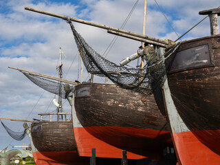 Decoration of keels of old ships