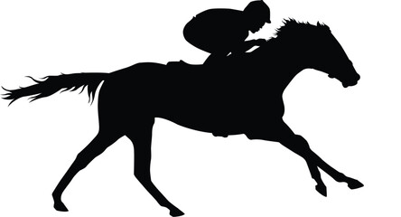 Thoroughbred racehorse silhouette