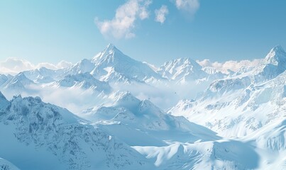 Obraz premium Skiing holiday in the Swiss Alps, enjoying fresh powder slopes activities