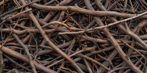 Texture Of Wooden Branches Of Twigs For Background And Other Design Solutions Created Using Artificial Intelligence