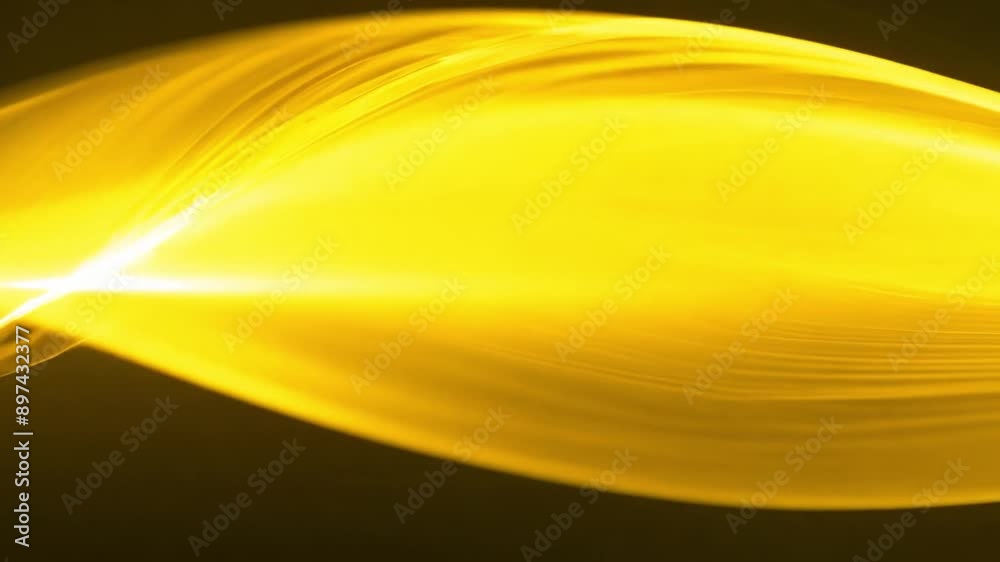 Poster a golden light stream curves and expands across a dark background.