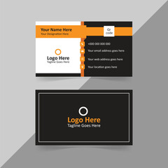 Double-sided modern business card template vector or creative colorful visiting card 