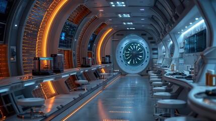 Futuristic Laboratory Interior with Advanced Genome Sequencing Equipment - Hyper-realistic 8K Digital Rendering
