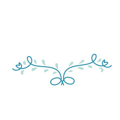 Floral frame illustration line color decoration design icon line green blue