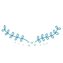 Floral frame illustration line color decoration design icon line green blue