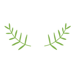 Floral frame illustration line color decoration design icon line green blue