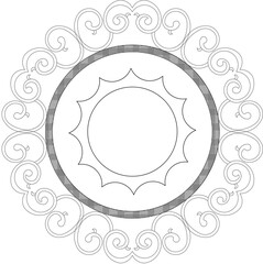 Sketch illustration silhouette vector drawing detail design ornament ornate icon logo symbol rosette Style Decor Elements classic vintage