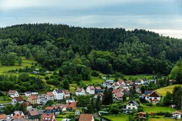 Ein kleiner Spaziergang am Rande des Thüringer Waldes zur Hallenburg vom Skigebiet Knüllfeld - Steinbach-Hallenberg - Thüringen - Deutschland