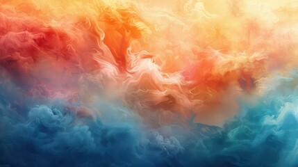 Fototapeta premium Soft and flowing watercolor effects in an artist's studio