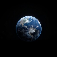 Obraz premium Earth from Space - A high-resolution image of Earth viewed from space, highlighting continents and cloud formations, perfect for science, space, and environmental-themed projects.