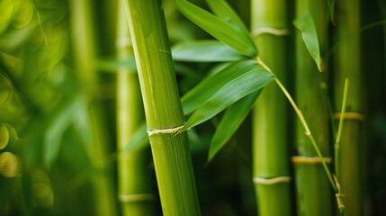 Obraz premium Green Bamboo Stalks