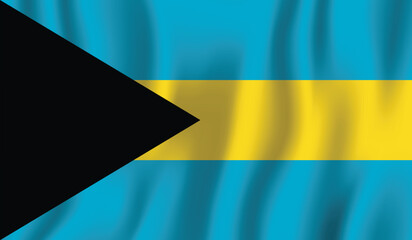 Realistic Bahamas national flag perfect color, scale, and proportion.