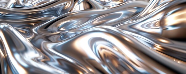 Glossy metal with polished finish, 4K hyperrealistic photo