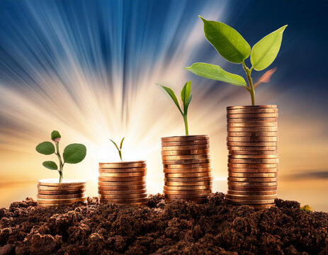 Concept of green and renewable energy efficiency and cost-saving 