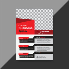 Modern corporate A4 size flyer design with Blue, black and white color or creative brochure template design for  marketing, business proposal, promotion, advertise, publication, cover page. 