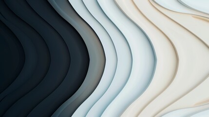 The image is a black and white drawing of a wave with a white line in the middle