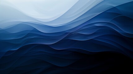 Abstract background made of sinuous blue lines fading from light blue to dark blue