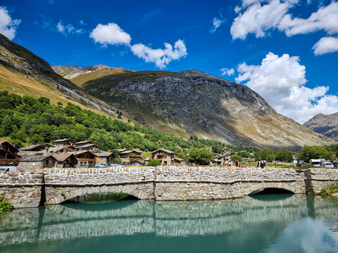 Alpine landscape of Bonneval-sur-Arc in France